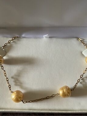Gold Pearl-Link Necklace - Women Jewelry